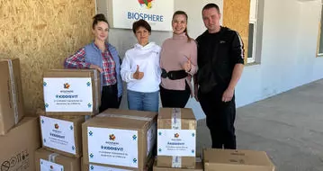 KIDDISVIT передал игрушки детям сотрудников Biosphere Corporation, которые попали под ракетный удар.