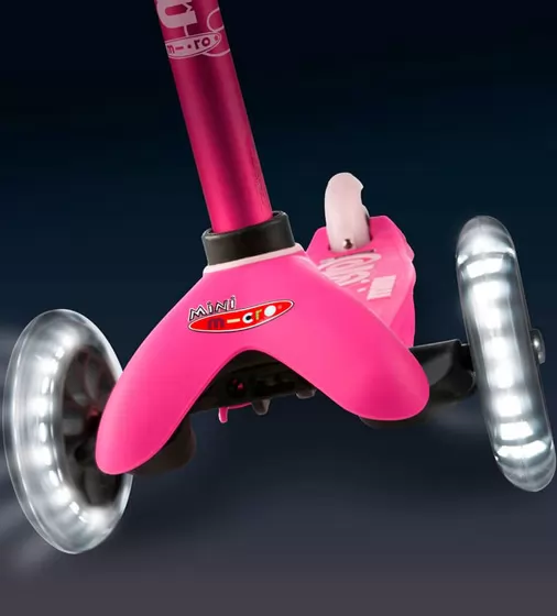 Самокат MICRO серии Mini Deluxe LED" – Розовый" - MMD075_9.jpg - № 9