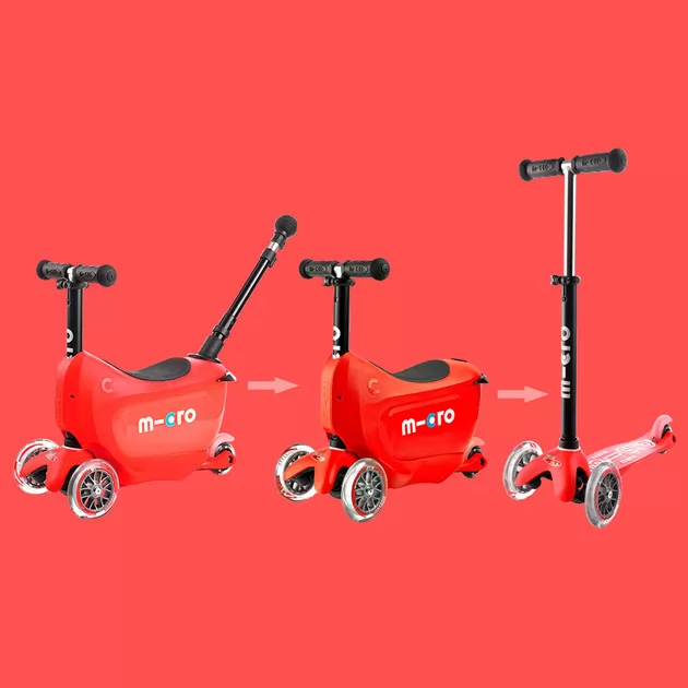 Самокат MICRO серии Mini2go Deluxe Plus – Красный