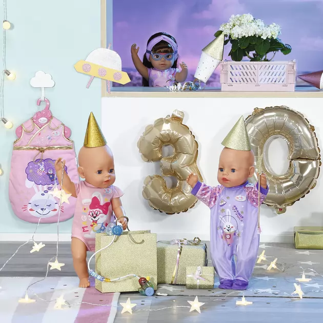 Одежда для куклы BABY born - Праздничный комбинезон (лаванд.)