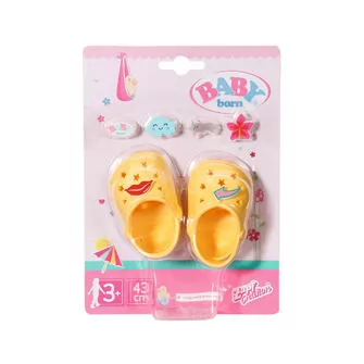 Обувь для куклы BABY born - Праздничные сандалии с значками (желтые)