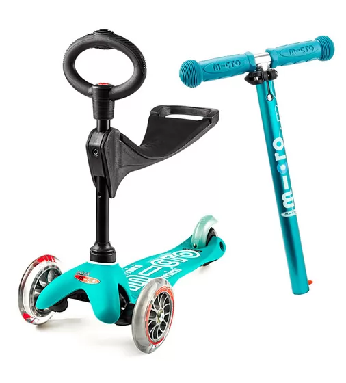 Самокат MICRO серии Mini 3in1 Deluxe" – Аква Голубой" - MMD011_3.jpg - № 3