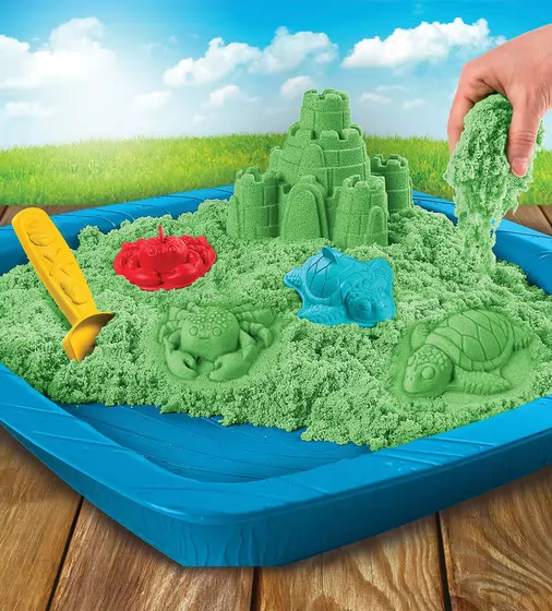 Набор Песка Для Творчества - Kinetic Sand Замок Из Песка (Зеленый) - 71402G_7.jpg - № 7