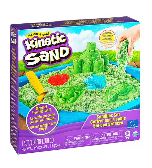 Набор Песка Для Творчества - Kinetic Sand Замок Из Песка (Зеленый) - 71402G_1.jpg - № 1