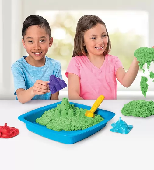 Набор Песка Для Творчества - Kinetic Sand Замок Из Песка (Зеленый) - 71402G_2.jpg - № 2
