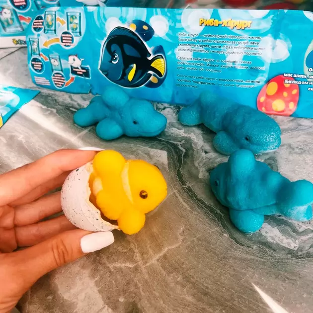 Растущая игрушка в яйце «Ocean Eggs» - Повелители океанов и морей (12 шт., в дисплее)