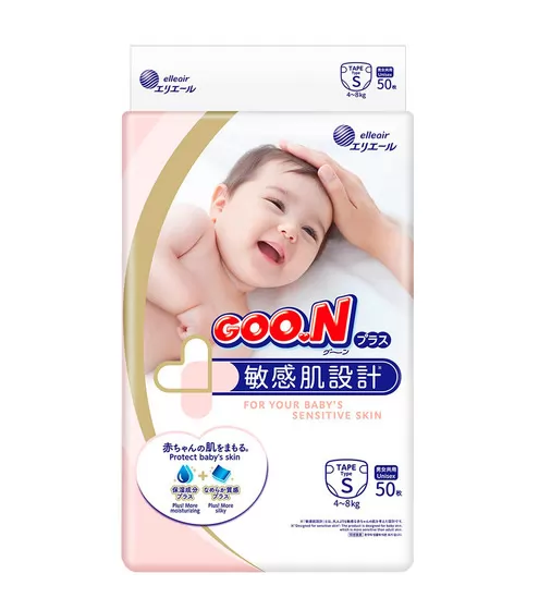 Подгузники Goo.N Plus для детей (размер 2(S), 4-8 кг, 50 шт) - 843334_1.jpg - № 1
