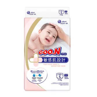 Подгузники Goo.N Plus для детей (размер 2(S), 4-8 кг, 50 шт)