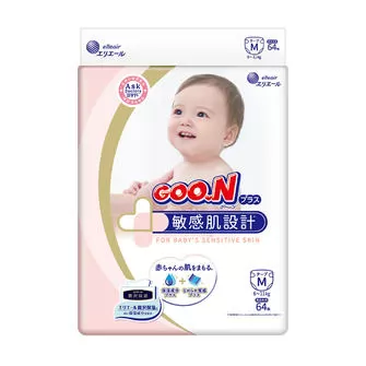 Подгузники Goo.N Plus для детей (размер 3(M), 6-11 кг, 64 шт)