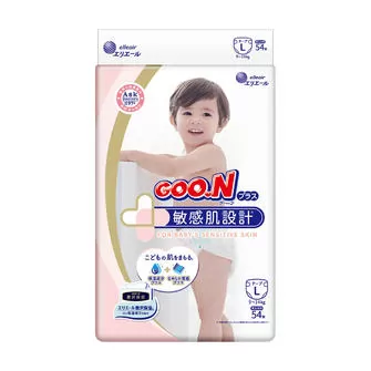Подгузники Goo.N Plus для детей (размер 4(L), 9-14 кг, 54 шт)