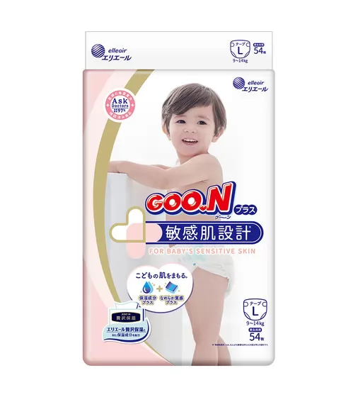 Подгузники Goo.N Plus для детей (размер 4(L), 9-14 кг, 54 шт) - 843336_1.jpg - № 1