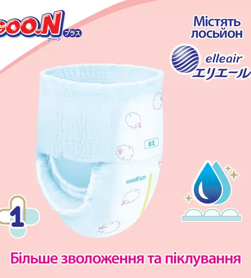 Трусики-подгузники Goo.N Plus для детей (размер 3(M), 6-12 кг, 58 шт) - 843339_3.jpg - № 3