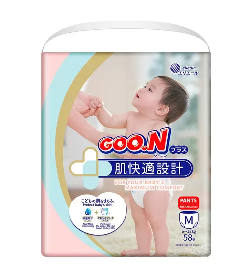 Трусики-подгузники Goo.N Plus для детей (размер 3(M), 6-12 кг, 58 шт) - 843339_1.jpg - № 1