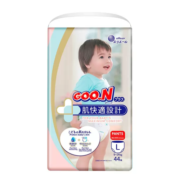 Трусики-подгузники Goo.N Plus для детей (размер 4(L), 9-14 кг, 44 шт)