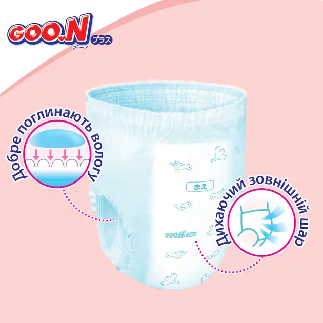 Трусики-подгузники GOO.N Plus для детей (размер 6(XXL), 13-25 кг, 28 шт)