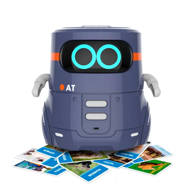 Умный робот с сенсорным управлением и обучающими карточками - AT-ROBOT 2 ( (темно-фиолетовый)