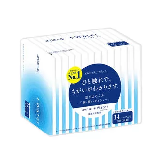 Платочки Бумажные Увлажняющие Elleair +Water (14 Карманных Упаковок * 14 Шт)