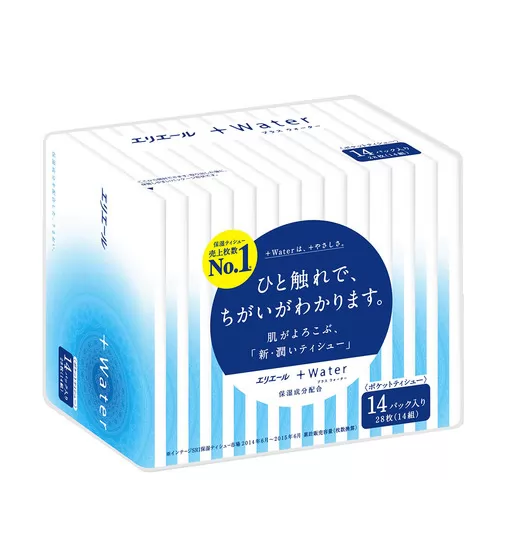 Платочки Бумажные Увлажняющие Elleair +Water (14 Карманных Упаковок * 14 Шт) - 713404_1.jpg - № 1