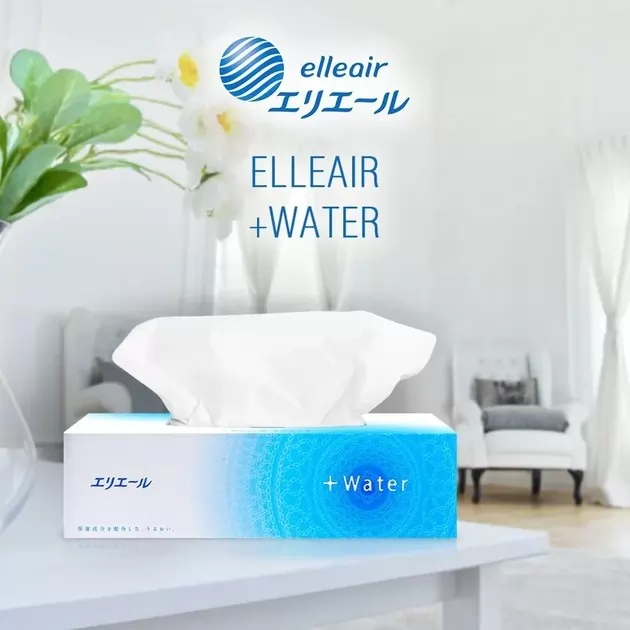 Салфетки Бумажные Увлажняющие Elleair +Water  (В Коробке, 180 Шт)