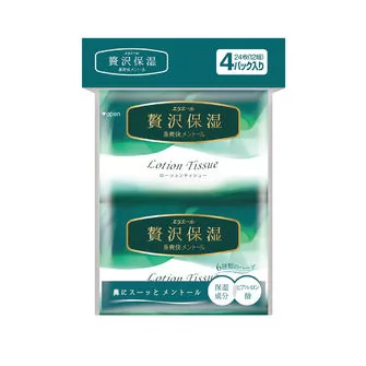 Платочки Бумажные  Освежающие Elleair  Fresh Lotion (4 Карманные Упаковки * 12 Шт)