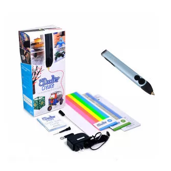 Профессиональная 3D-Ручка 3Doodler Create - Голубой Металлик