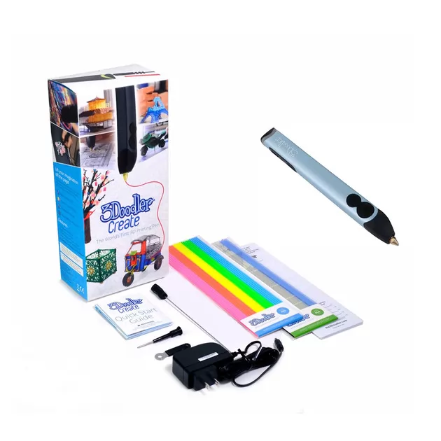 Профессиональная 3D-Ручка 3Doodler Create - Голубой Металлик