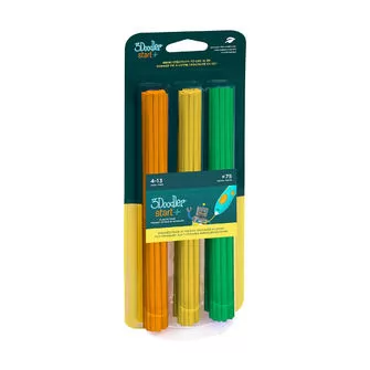 Набор стержней для 3D-ручки 3Doodler Start  - Микс (75 шт: оранжевый, желтый, зеленый)