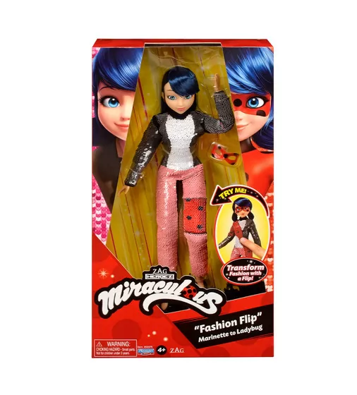 Кукла MIRACULOUS Леди Баг и Супер-Кот" в костюме с пайетками - Модное превращение Маринетт в Леди Баг" - 50375_7.jpg - № 7