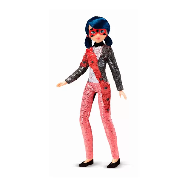 Кукла MIRACULOUS Леди Баг и Супер-Кот" в костюме с пайетками - Модное превращение Маринетт в Леди Баг"
