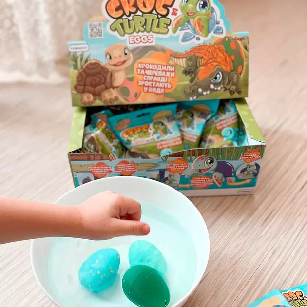 Растущая игрушка в яйце - Крокодилы и черепахи (12шт.,в дисп.)