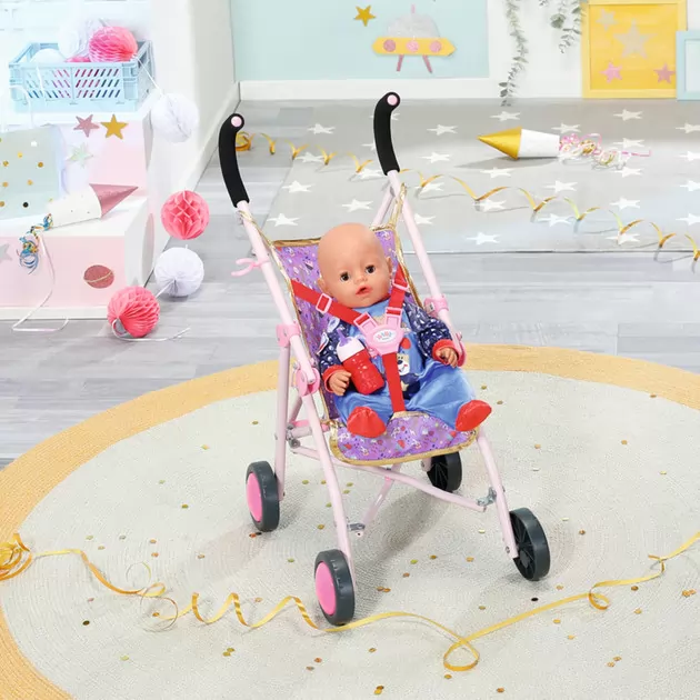 Коляска для куклы Baby Born серии День Рождения" - Яркие огоньки"
