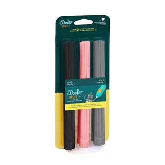 Набор стержней для 3D-ручки 3Doodler Start - Микс (75 шт: черный, розовый, серый)