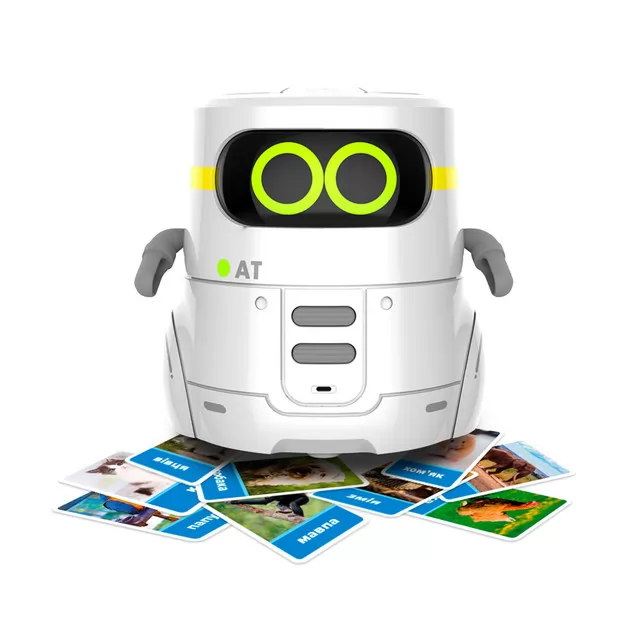 Умный робот с сенсорным управлением и обучающими карточками - AT-ROBOT 2 (белый)