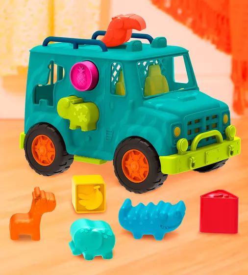 Игровой набор-сортер - Грузовик Сафари (цвет море) - BX2024Z_3.jpg - № 3