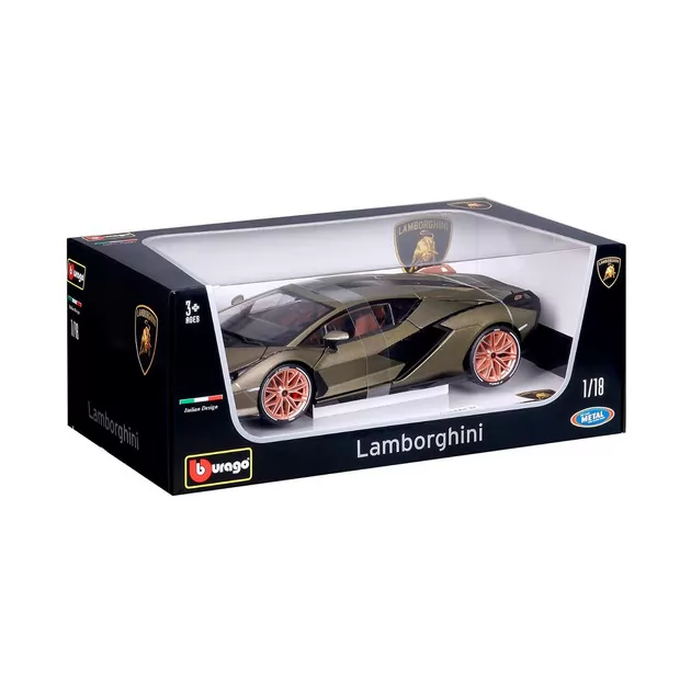 Автомодель - Lamborghini Sián FKP 37 (матовый зелёный металлик, 1:18)