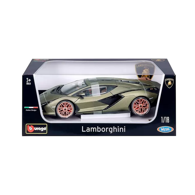 Автомодель - Lamborghini Sián FKP 37 (матовый зелёный металлик, 1:18)