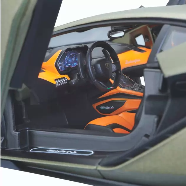 Автомодель - Lamborghini Sián FKP 37 (матовый зелёный металлик, 1:18)
