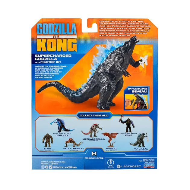 Фигурка GODZILLA VS. KONG - Годзилла с суперэнергией и с истребителем
