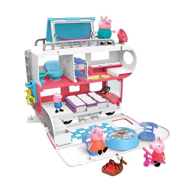 Игровой набор Peppa - Семейный кемпер Пеппы (4 фигурки, звук)