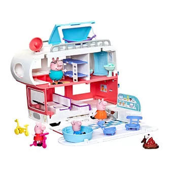 Игровой набор Peppa - Семейный кемпер Пеппы (4 фигурки, звук)