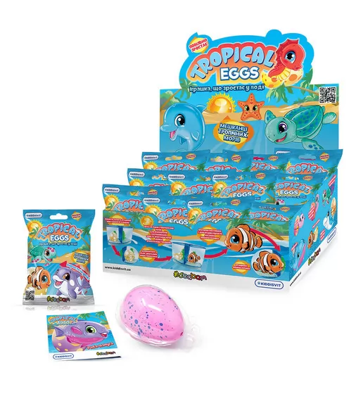 Растущая игрушка в яйце «Tropical Eggs» - Жители тропических морей (13 шт., в дисплее) - 77-CN-2020-CDU_1.jpg - № 1