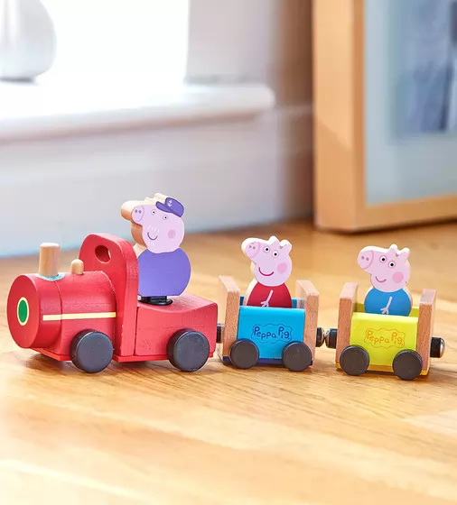 Деревянный игровой набор Peppa - Паровозик дедушки Пеппы - 07210_3.jpg - № 3