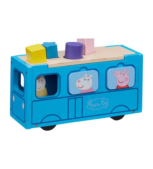 Деревянный игровой набор-сортер Peppa - Школьный автобус Пеппы - 07222_1.jpg - № 1