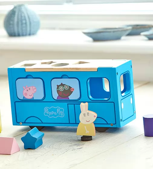 Деревянный игровой набор-сортер Peppa - Школьный автобус Пеппы - 07222_4.jpg - № 4