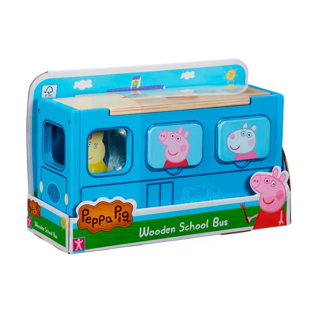 Деревянный игровой набор-сортер Peppa - Школьный автобус Пеппы