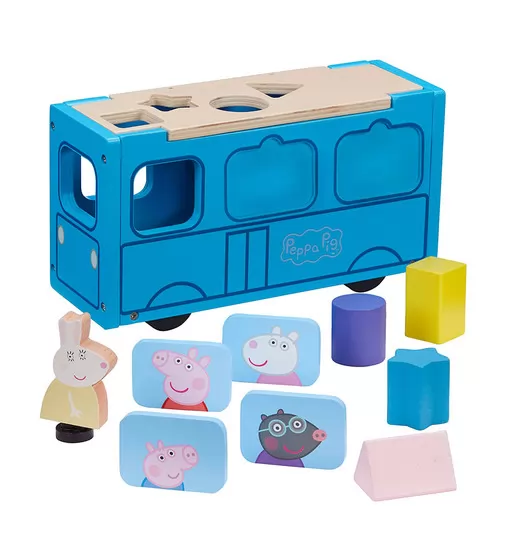 Деревянный игровой набор-сортер Peppa - Школьный автобус Пеппы - 07222_2.jpg - № 2