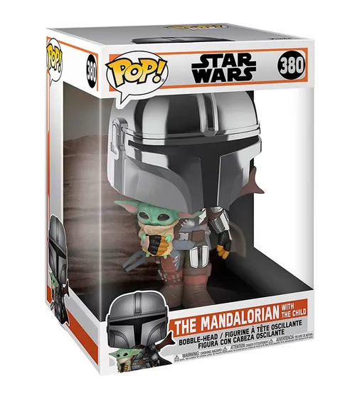 Игровая фигурка Funko Pop! ­ Мандалорец в хроме с малышом 25 сm - 49931_6.jpg - № 6