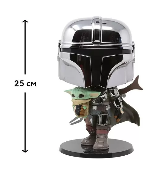 Игровая фигурка Funko Pop! ­ Мандалорец в хроме с малышом 25 сm - 49931_2.jpg - № 2