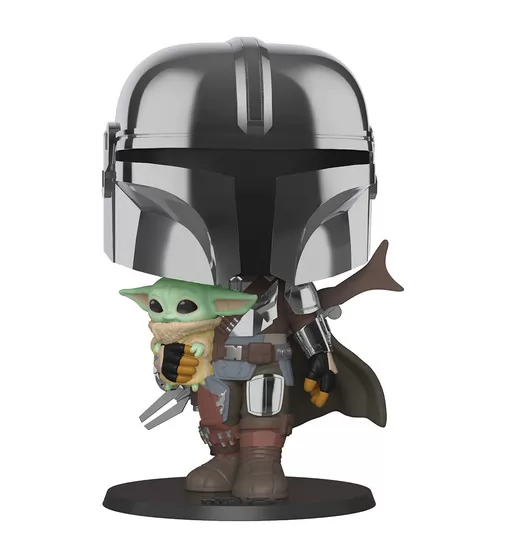 Игровая фигурка Funko Pop! ­ Мандалорец в хроме с малышом 25 сm - 49931_1.jpg - № 1