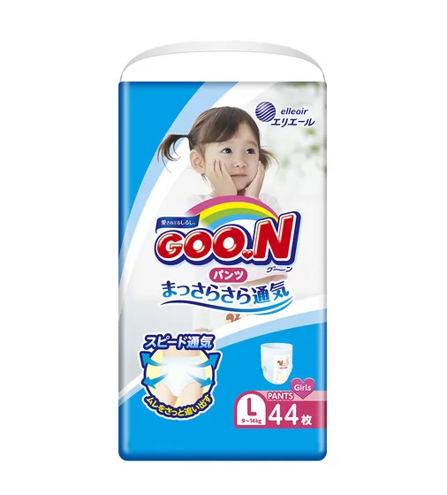 Трусики-Подгузники Goo.N Для Девочек (L, 9-14 Кг) коллекция 2018 года - 853628_1.jpg - № 1
